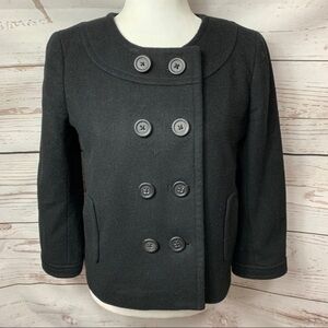 J. Crew Soft Wool Mix 3/4 Sleeve Peacoat